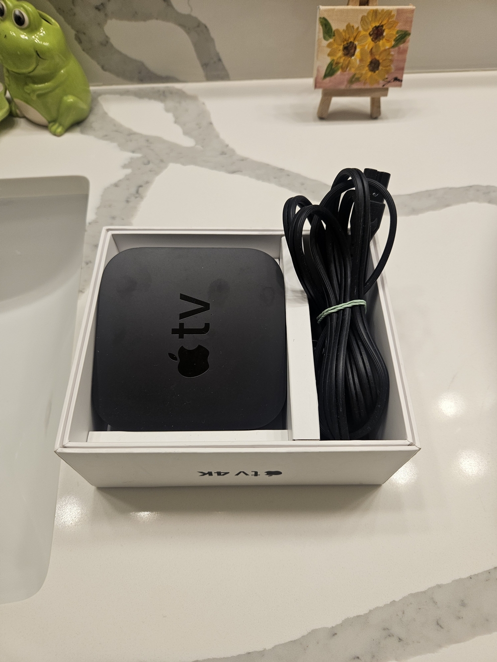 Apple TV 4K Streaming Player with Black Cable with Remote